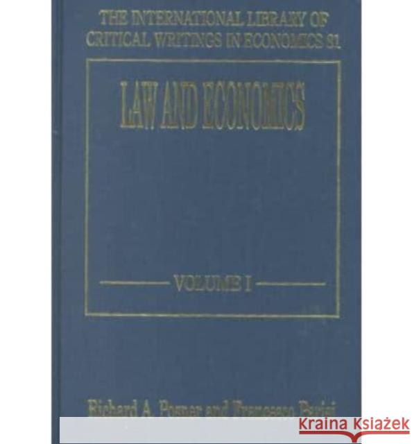 Law and Economics  9781852789725 Edward Elgar Publishing Ltd