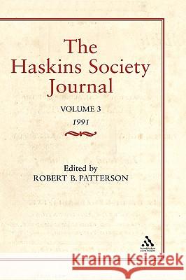 The Haskins Society Journal Studies in Medieval History: Volume 1 Patterson, Robert 9781852850319