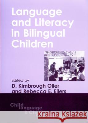 Language & Literacy I D. Kimbrough Oller 9781853595707 Multilingual Matters Limited