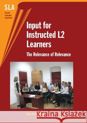 Input for Instructed L2 Learners Hb: The Relevance of Relevance  9781853599385 Multilingual Matters Ltd