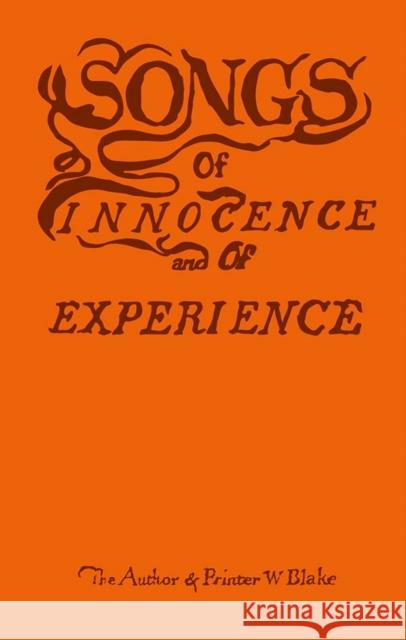 Songs of Innocence and of Experience William Blake 9781854377296 Tate Publishing