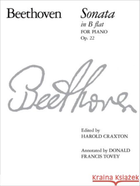 Piano Sonata in B flat, Op. 22  9781854720184 Associated Board of the Royal Schools of Musi