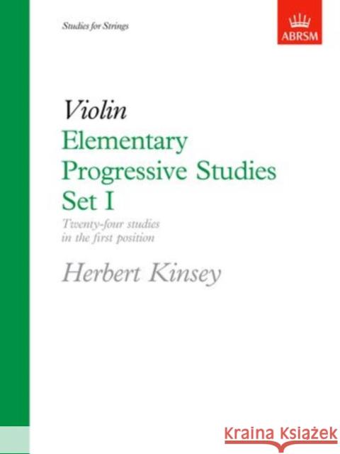 Elementary Progressive Studies, Set I for Violin  9781854720634 Associated Board of the Royal Schools of Musi