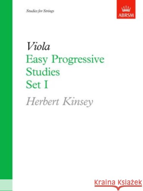 Easy Progressive Studies, Set I : for Viola  9781854720894 Associated Board of the Royal Schools of Musi