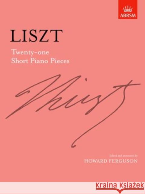 Twenty-one Short Piano Pieces  9781854722041 Associated Board of the Royal Schools of Musi