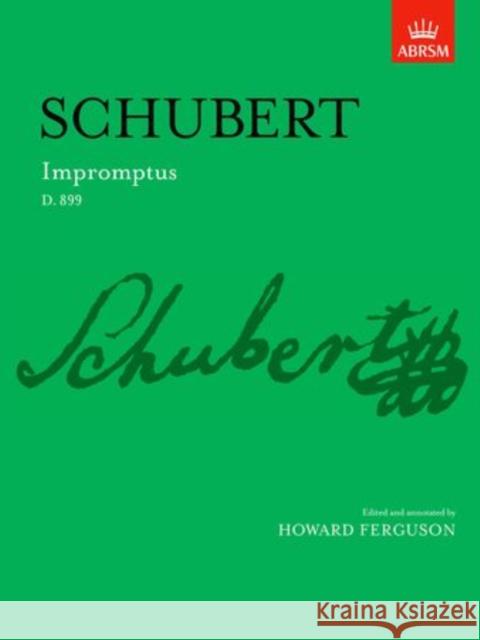 Impromptus, Op. 90 : D. 899 Franz Schubert 9781854722089