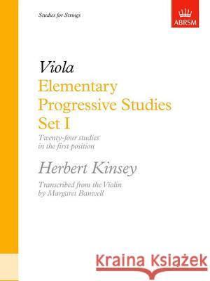 Elementary Progressive Studies, Set I for Viola  9781854725271 Associated Board of the Royal Schools of Musi