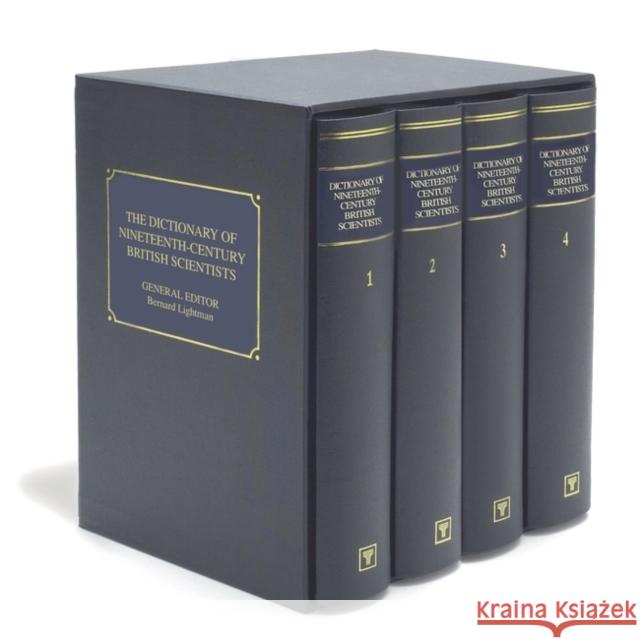 Dictionary of Nineteenth-Century British Scientists Dr Bernard Lightman 9781855069992