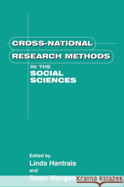 Cross National Research Methods Hantrais, Linda 9781855673458 Pinter Publishers