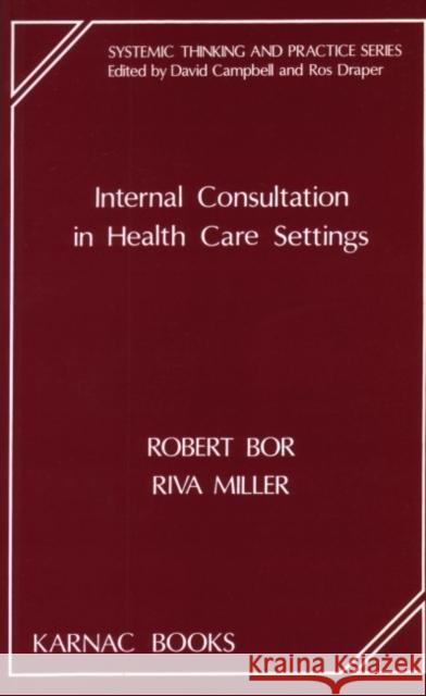 Internal Consultation in Health Care Settings Robert Bor Riva Miller Riva Miller 9781855750203 Karnac Books