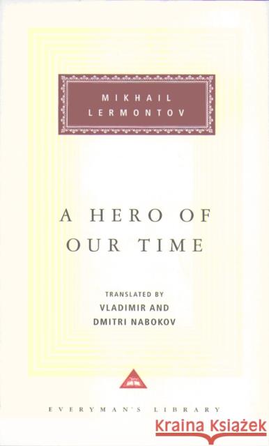 A Hero Of Our Time Mikhail Lermontov 9781857150780