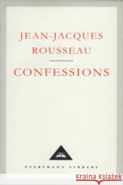 Confessions Jean-Jacques Rousseau 9781857150841