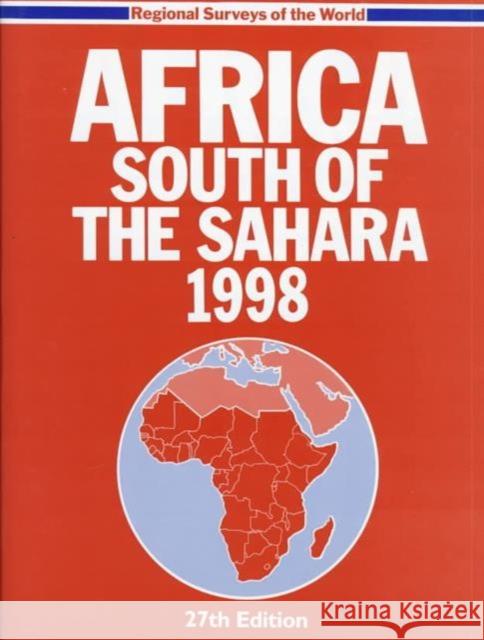 Africa South of Sahara 1998 Gale Group 9781857430363