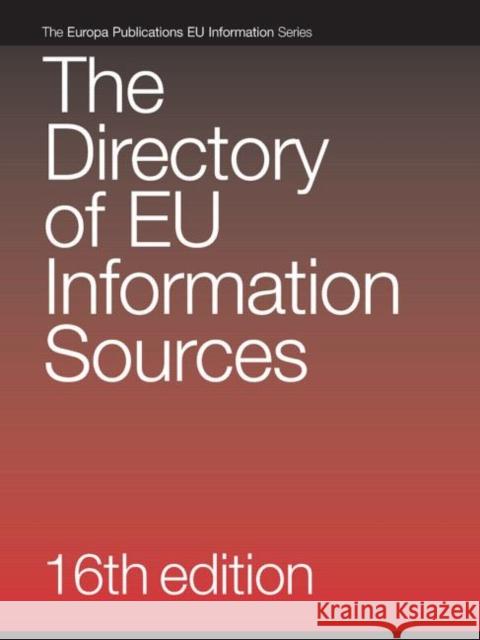 The Directory of European Union Information Sources    9781857433562 Taylor & Francis