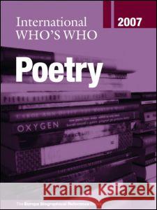 International Who's Who in Poetry Routledge 9781857433609 Routledge