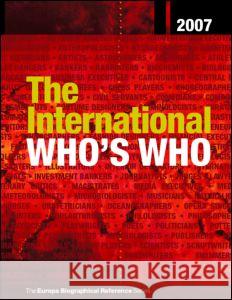 The International Who's Who Routledge 9781857433661 Routledge