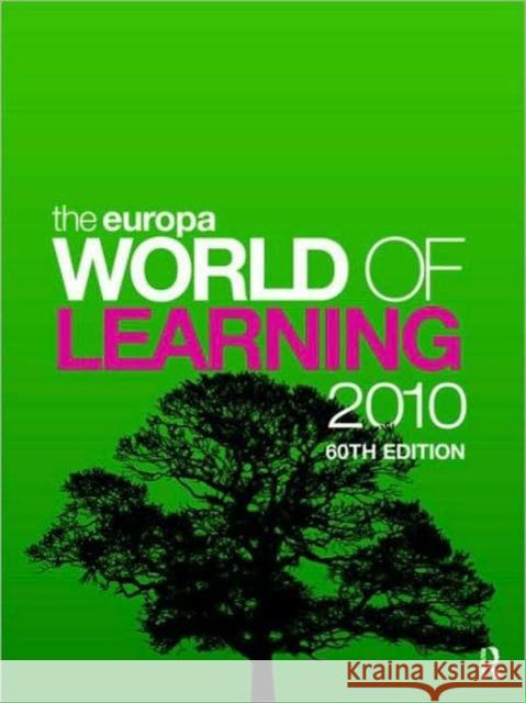 The Europa World of Learning 2 Volume Set Europa Publications 9781857435290 Routledge