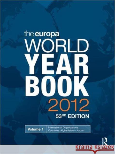 The Europa World Year Book 2 Volume Set   9781857436112 0