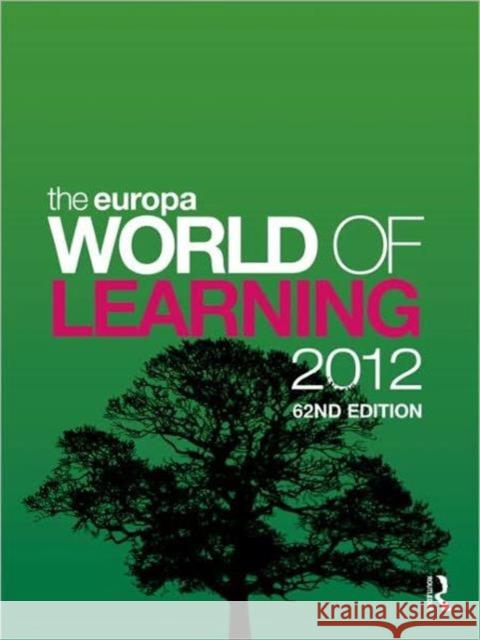 The Europa World of Learning 2012   9781857436204 0