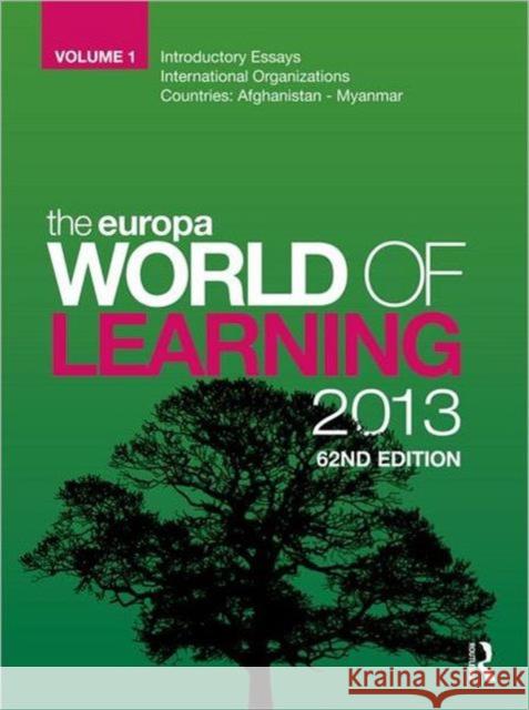 The Europa World of Learning 2013   9781857436549 0