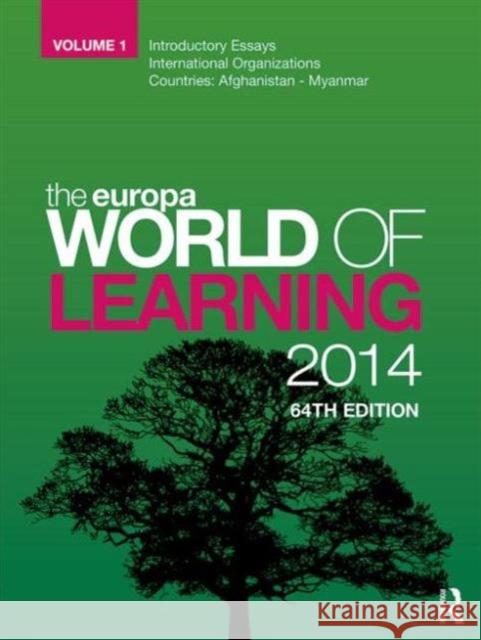 The Europa World of Learning 2014 Europa Publications 9781857436907 Routledge