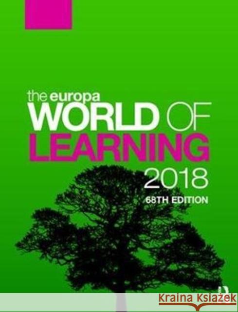 The Europa World of Learning 2018 Europa Publications 9781857438970 Routledge