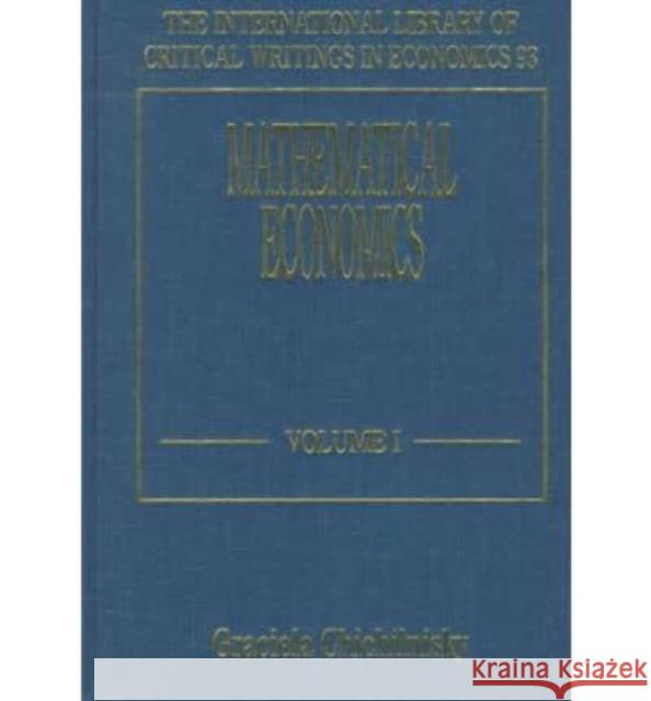 Mathematical Economics  9781858982601 Edward Elgar Publishing Ltd