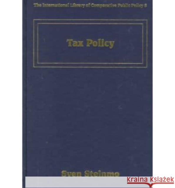 Tax Policy  9781858984742 Edward Elgar Publishing Ltd