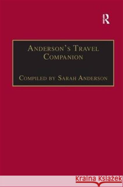 Anderson's Travel Companion: A Guide to the Best Non-Fiction and Fiction for Travelling Anderson, Compiled By Sarah 9781859280133