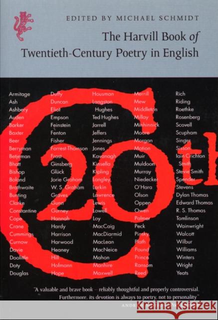 The Harvill Book of 20th Century Poetry in English  9781860467356 VINTAGE