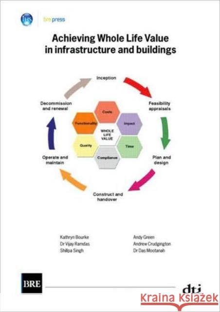 Achieving Whole Life Value in Infrastructure and Buildings: (Br 476) Bourke, Kathryn 9781860817373 Ihs Bre Press