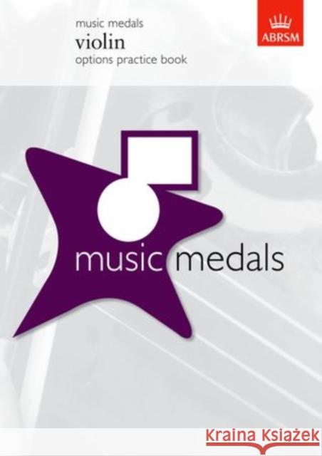 Music Medals Violin Options Practice Book  9781860964909 Associated Board of the Royal Schools of Musi