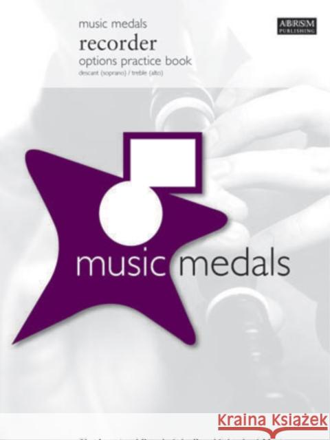 Music Medals Recorder Options Practice Book  9781860965173 Associated Board of the Royal Schools of Musi