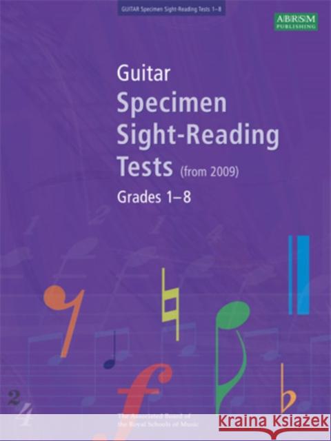 Guitar Specimen Sight-Reading Tests, Grades 1-8  9781860967443 Associated Board of the Royal Schools of Musi