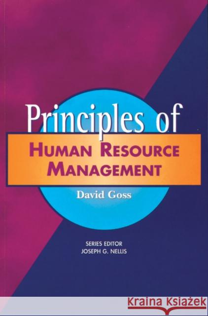 Principles of Human Resource Management David Goss Goss 9781861523884