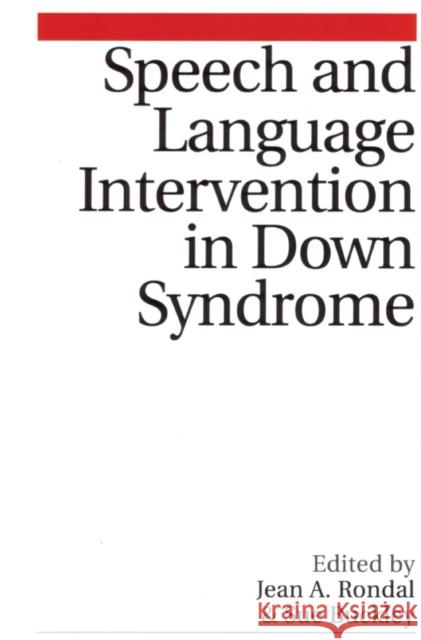 Speech and Language Intervention in Down Syndrome Jean Rondal Susan Buckley Rondal 9781861562968 John Wiley & Sons