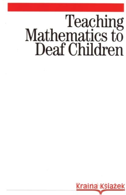 Teaching Mathematics to Deaf Children Terezinha Nunes 9781861563408 