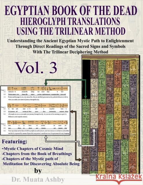 EGYPTIAN BOOK OF THE DEAD HIEROGLYPH TRANSLATIONS USING THE TRILINEAR METHOD Volume 3: Understanding the Mystic Path to Enlightenment Through Direct R Ashby, Muata 9781884564963