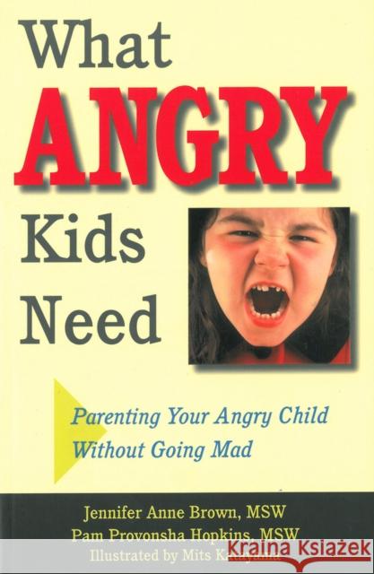What Angry Kids Need: Parenting Your Angry Child Without Going Mad Jennifer Anne Brown 9781884734847
