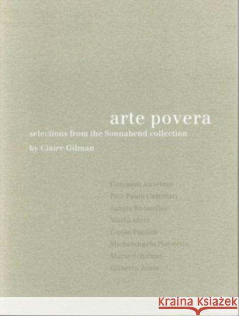 Arte Povera: Selections from the Sonnabend Collection Gilman, Claire 9781884919114