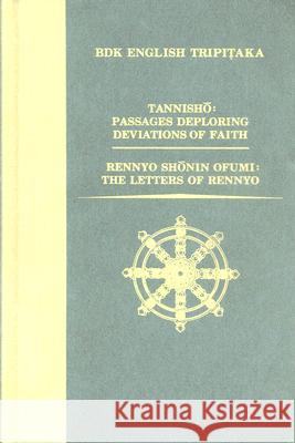 Tannisho / Rennyo Shonin Ofumi Shinran                                  Numata Center for Buddhist Translation a 9781886439030 Numata Center for Buddhist Translation & Rese