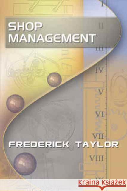 Shop Management, by Frederick Taylor  9781897363904 Enna
