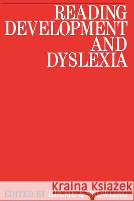 Reading Development and Dyslexia  9781897635858 JOHN WILEY AND SONS LTD