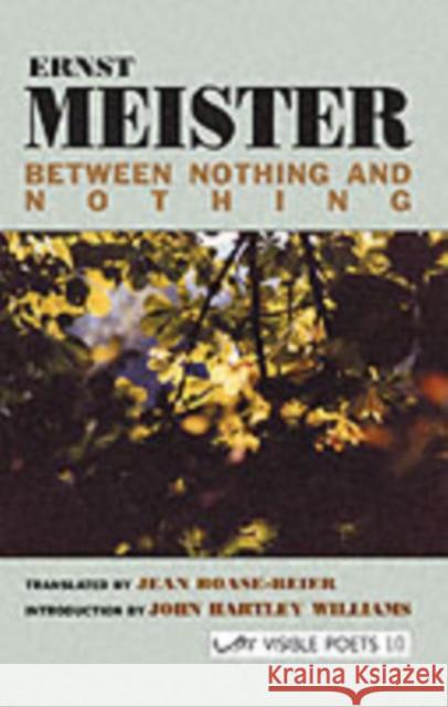 Between Nothing and Nothing Ernst Meister 9781900072380 ARC PUBLICATIONS