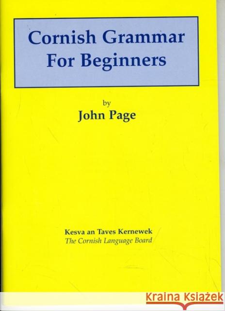 Cornish Grammar for Beginners John Page 9781902917269