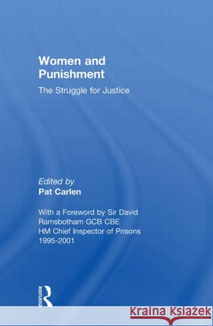 Women and Punishment Alyson Brown Pat Carlen 9781903240588 Willan Publishing (UK)