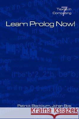 Learn PROLOG Now! Blackburn, P. 9781904987178