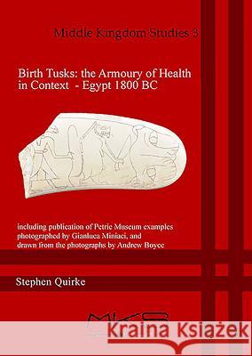 Birth Tusks: The Armoury of Health in Context - Egypt 1800 BC: Including Publication of Petrie Museum Examples Photographed by Gianluca Miniaci, and D Stephen Quirke 9781906137496 Golden House Publications