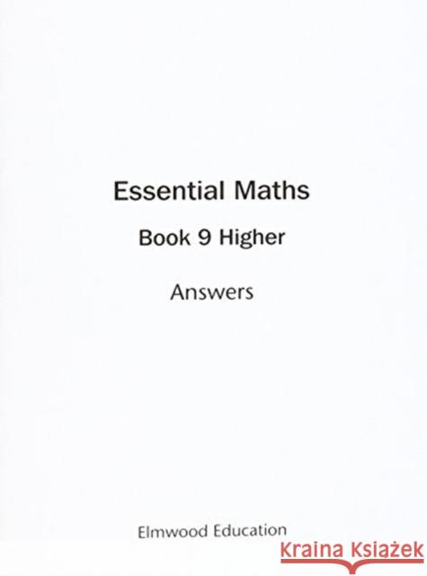 Essential Maths 9 Higher Answers Rayner, David 9781906622381