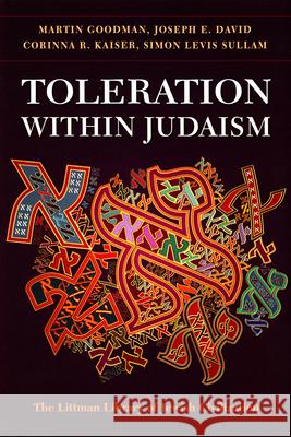 Toleration Within Judaism Goodman 9781906764173
